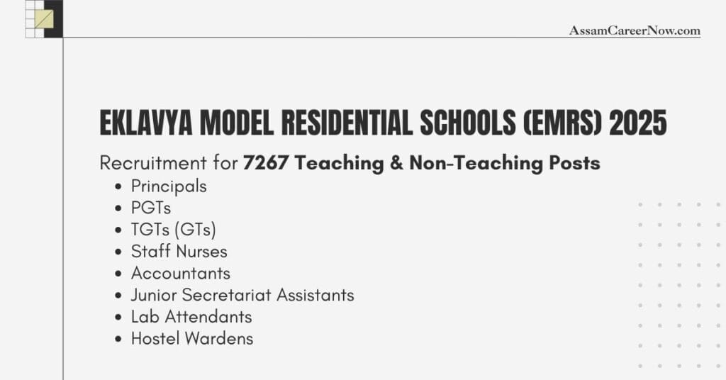 EMRS Recruitment 2025: 7267 Teaching & Non-Teaching Vacancies Out