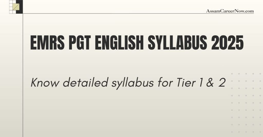 EMRS PGT English Syllabus