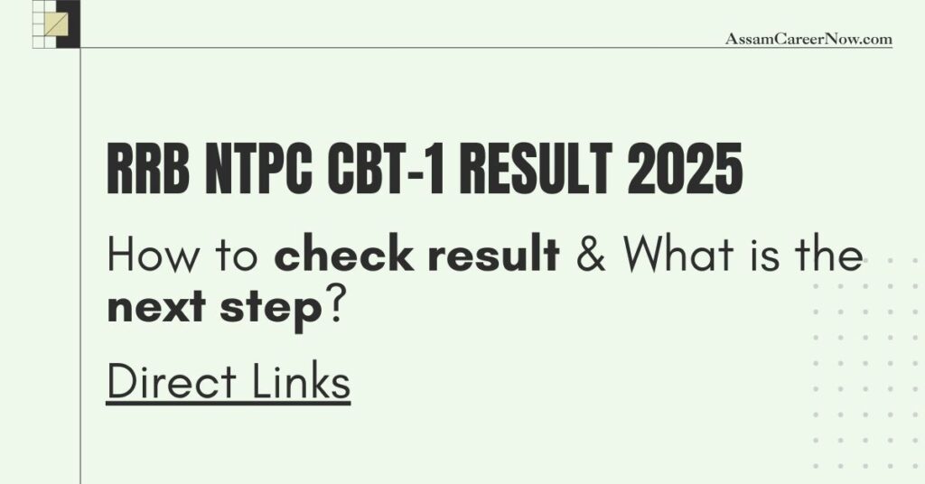 RRB NTPC Graduate Level Result 2025