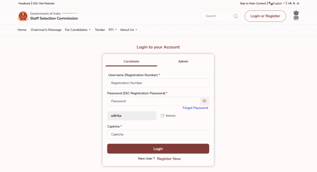 SSC CGL Admit Card 2025 official download page