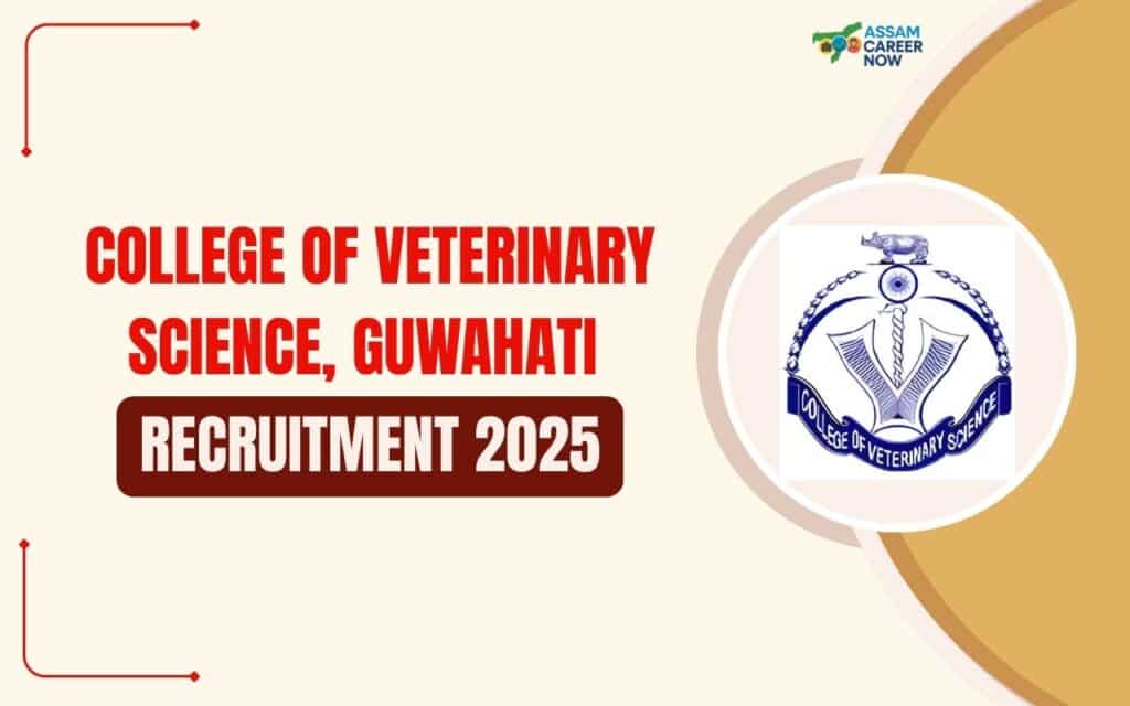 College of Veterinary Science Guwahati Recruitment 2025 details guide